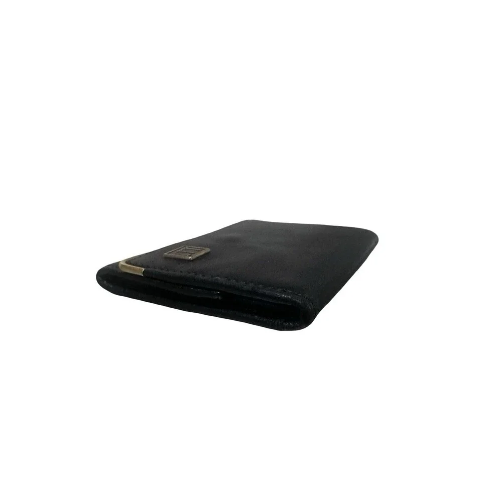 Dunhill Black Leather Mens/Womens Coin Case Pouch